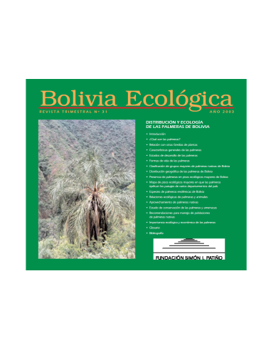 Distribución y Ecología de las Palmeras en Bolivia 31